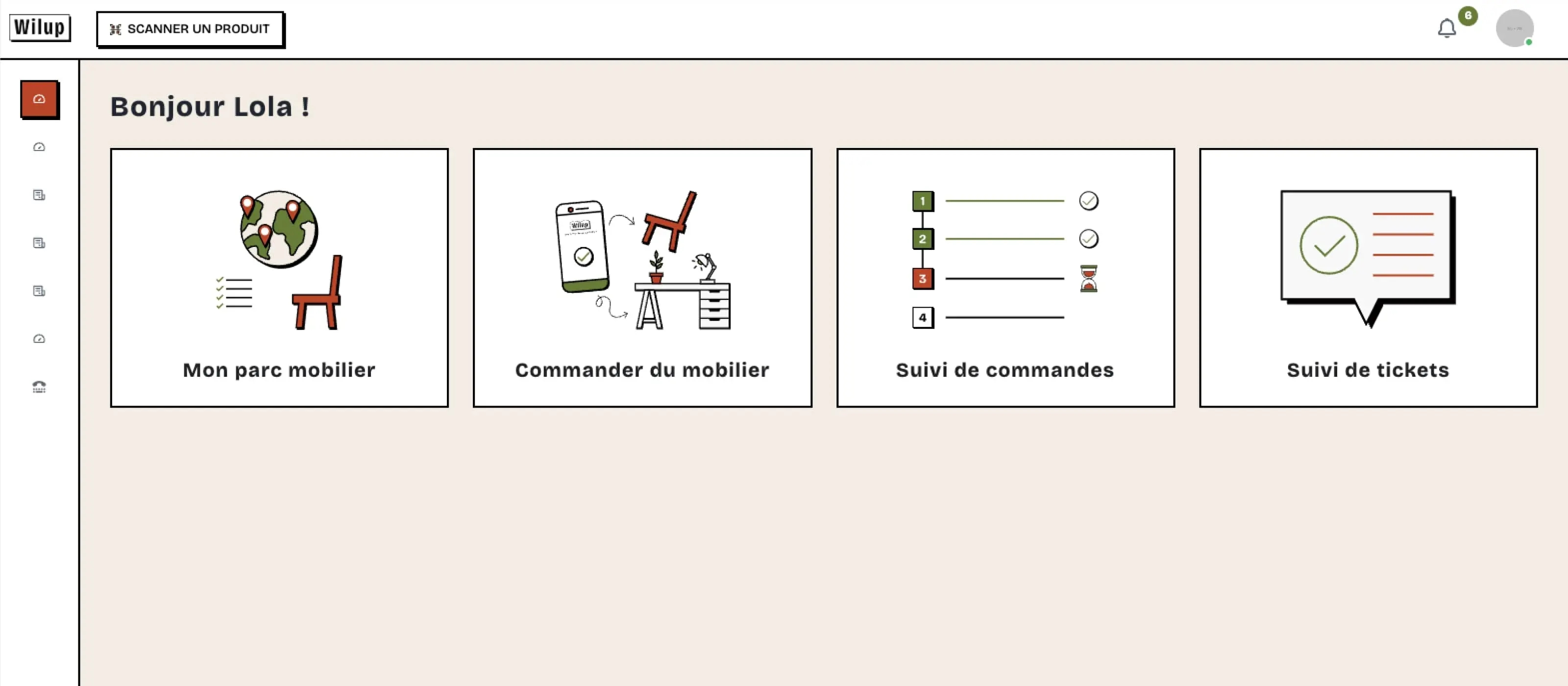 Développement d'une plateforme de pilotage du mobiliers