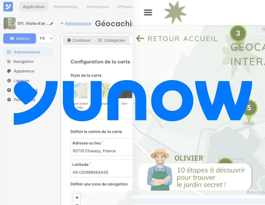 Développement d'une plateforme permettant la création en no-code et la diffusion d'application interactive